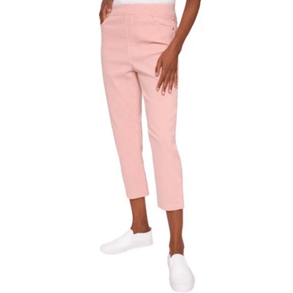 NWT Mario Serrani Women's Pull On Capri, XXL, Red / White, Stretch, Comfort